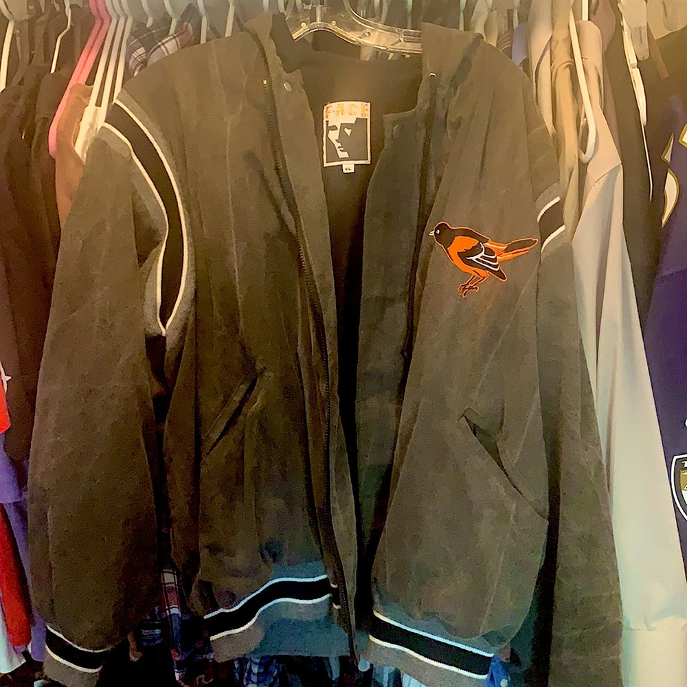 Vintage Baltimore Orioles Hooded Baseball Jacket